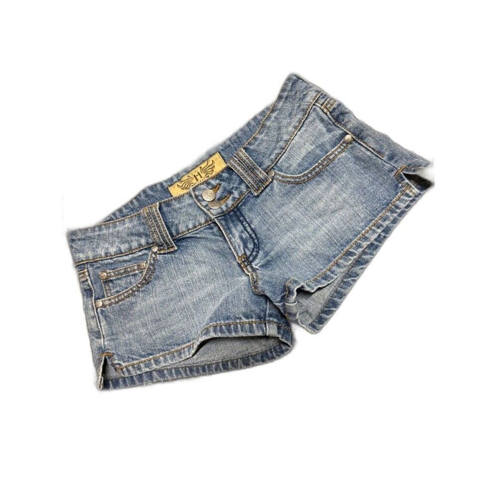 Low-Rise Blue Denim Women's Jean Shorts